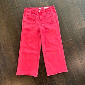 J. Jill - Wide Leg Welt Pocket Crops - Light Pomegranate - Size 8 reg